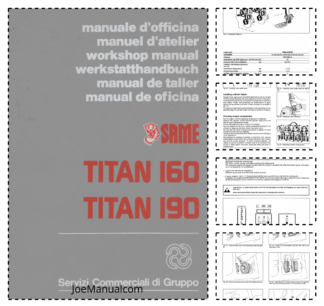 SAME TITAN 160 190 Tractor Workshop Manual