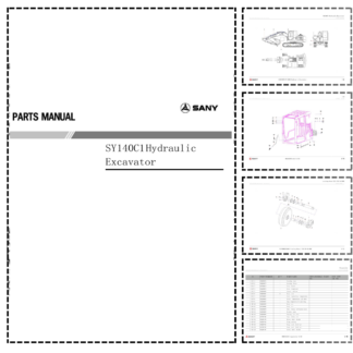 SANY SY140C1 Excavator Parts Catalog