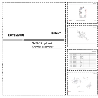 SANY SY80C3 Excavator Parts Catalog