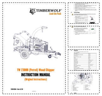 Timberwolf TW 230HB Wood Chipper Instruction Operation Manual