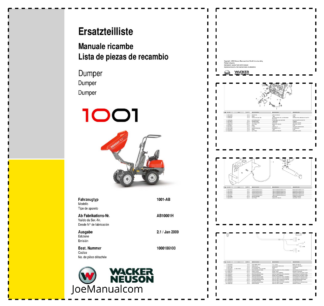 Wacker Neuson 1001-AB Dumper Parts Catalog SN from AB10001H v2.1