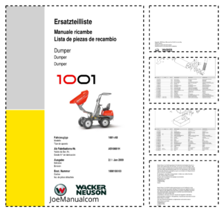 Wacker Neuson 1001-AB Dumper Parts Catalog
