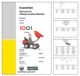 Wacker Neuson 1001 Dumper Parts Catalog from BB000680 v3.6