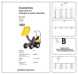 Wacker Neuson 1001 Dumper Parts Catalog