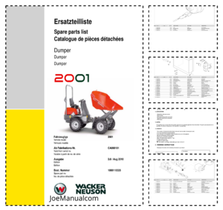 Wacker Neuson 2001 Dumper Parts Catalog SN from CA000101 v3.6