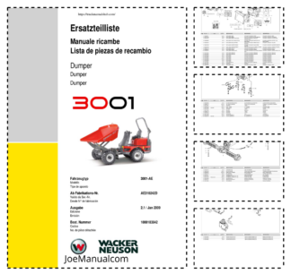 Wacker Neuson 3001-AE Dumper Parts Catalog SN from AE310242D v2.1