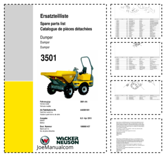 Wacker Neuson 3501 Dumper Parts Catalog SN from AA3501001 v6.3