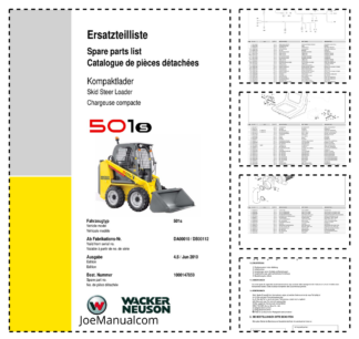 Wacker Neuson 501S Skid Steer Loader Parts Catalog
