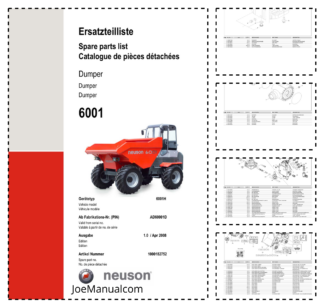 Wacker Neuson 6001H Dumper Parts Catalog SN from AD60001D v1.0