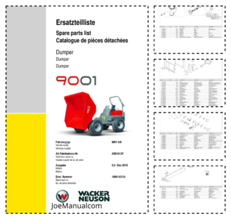Wacker Neuson 9001 Dumper Parts Catalog SN from AB91013D v3.3