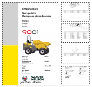 Wacker Neuson 9001 Dumper Parts Catalog SN from AC91001F v1.6