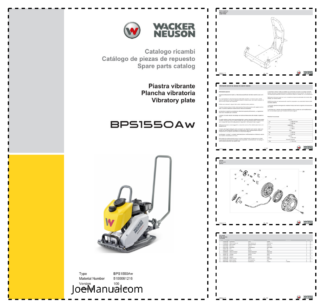 Wacker Neuson DPS1550AW Vibratory Plate Parts Catalog