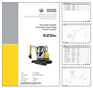 Wacker Neuson EZ36 Crawler Excavator Parts Catalog SN from WNCE1602KPAL00160 v1.2