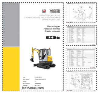 Wacker Neuson EZ36 Excavator Parts Catalog SN from WNCE1602KPAL00160 v1.5