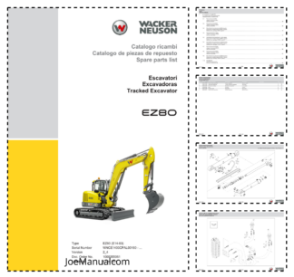 Wacker Neuson EZ80 Crawler Excavator Parts Catalog SN from WNCE1403CPAL00160 v2.4