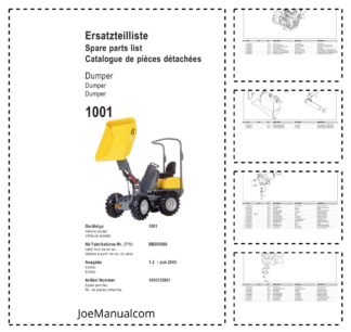 Wacker Neuson Lifton 1001 Parts Catalog SN from BB000680 v1.2