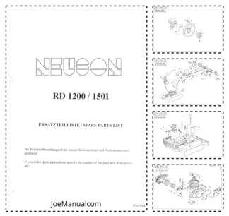 Wacker Neuson RD 1200 1501 Excavator Parts Catalog