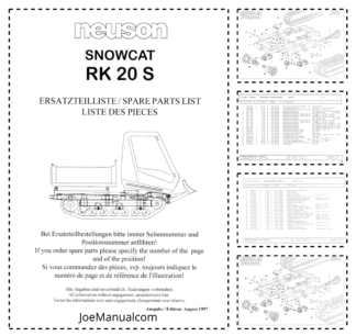 Wacker Neuson RK20S Dumper Parts Catalog