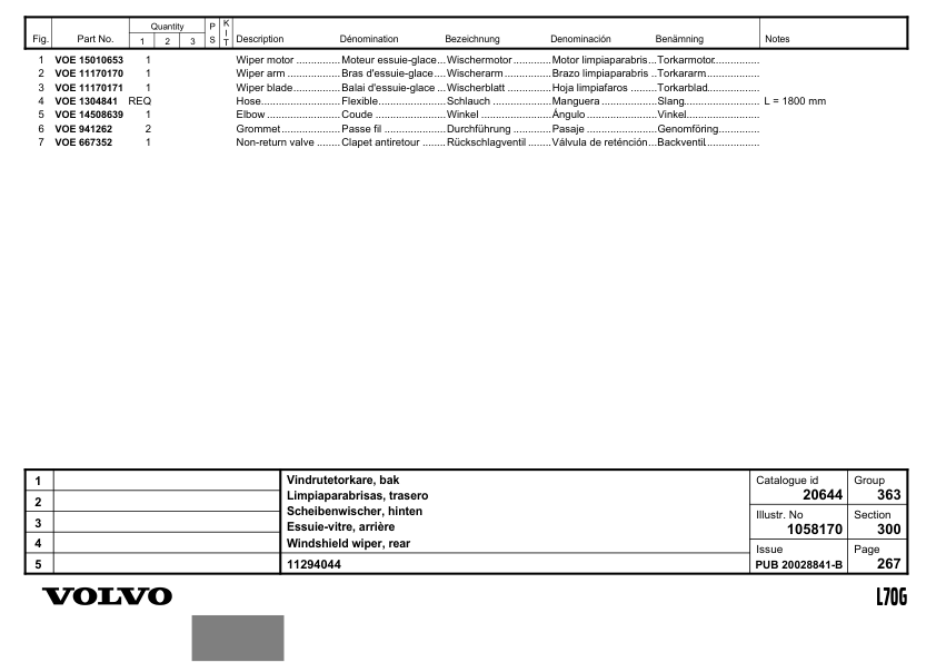 VOLVO L70G Wheel Loader Parts Catalog - Image 13
