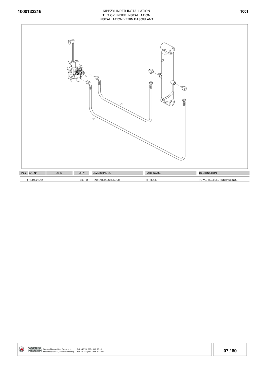 Wacker Neuson 1001 Dumper Parts Catalog from BB000680 v3.6 - Image 10