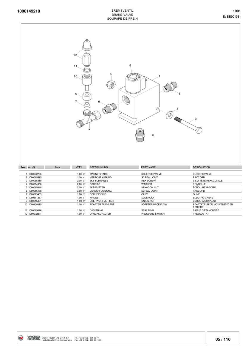 Wacker Neuson 1001 Dumper Parts Catalog from BB000680 v3.6 - Image 9