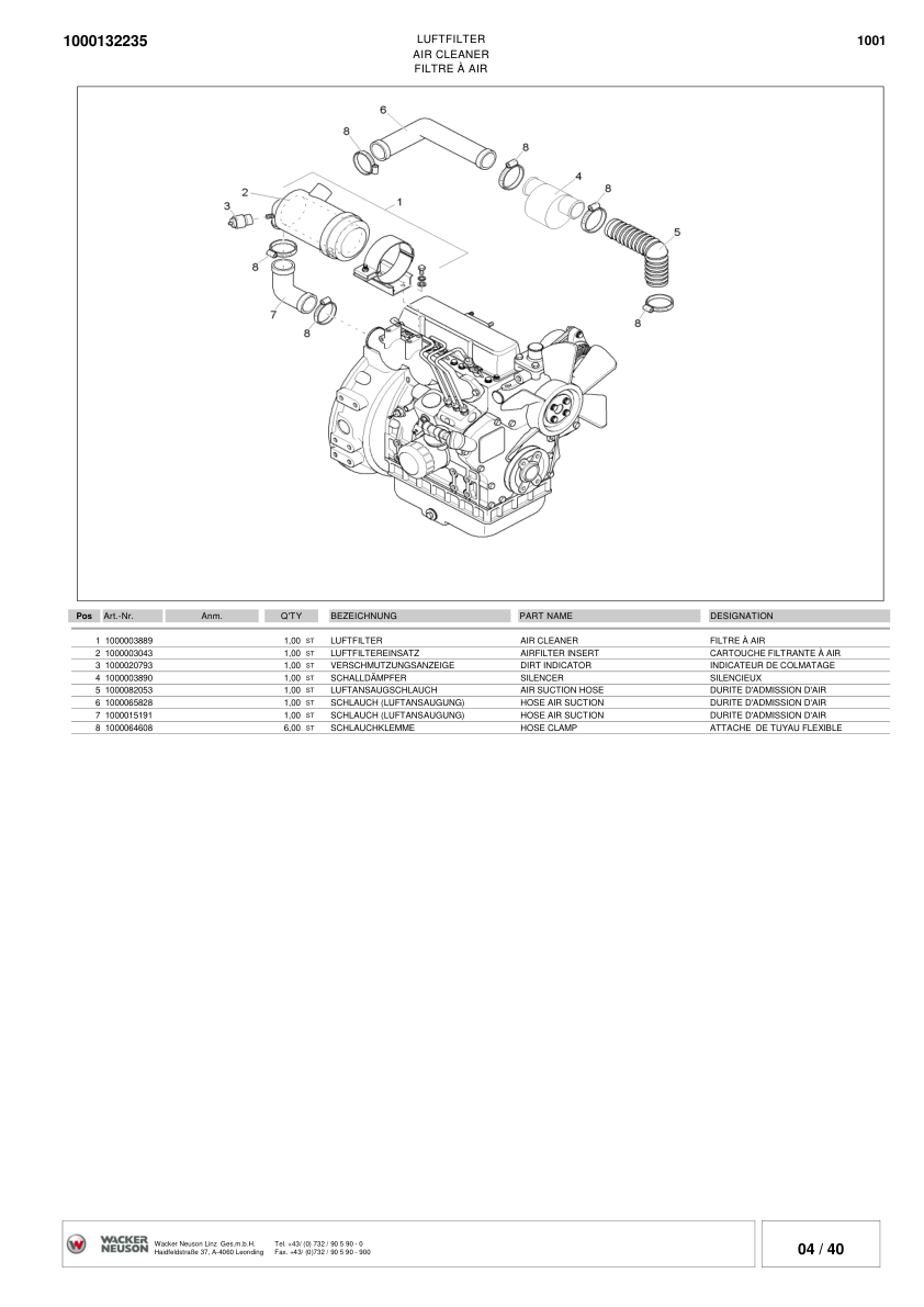 Wacker Neuson 1001 Dumper Parts Catalog from BB000680 v3.6 - Image 7