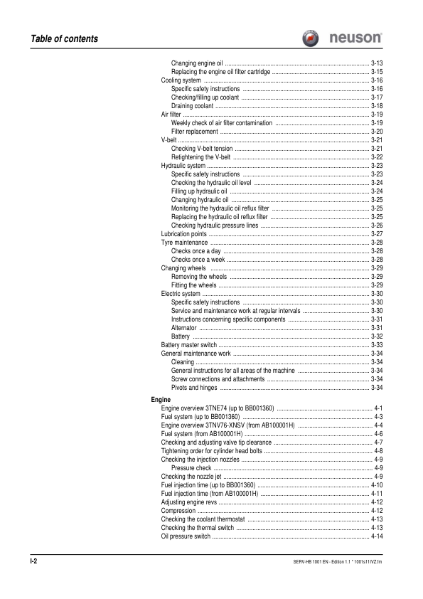 Wacker Neuson 1001 Dumper Service Manual v1.1 - Image 6