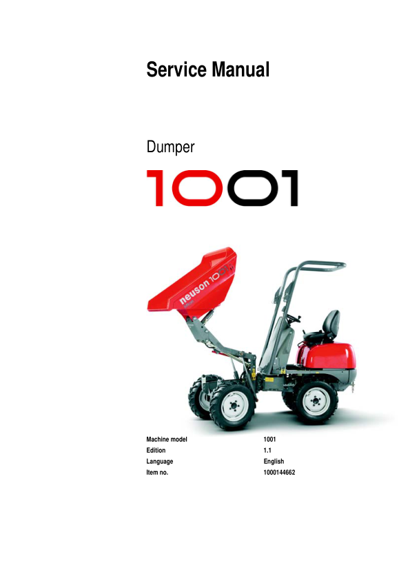 Wacker Neuson 1001 Dumper Service Manual v1.1 - Image 2
