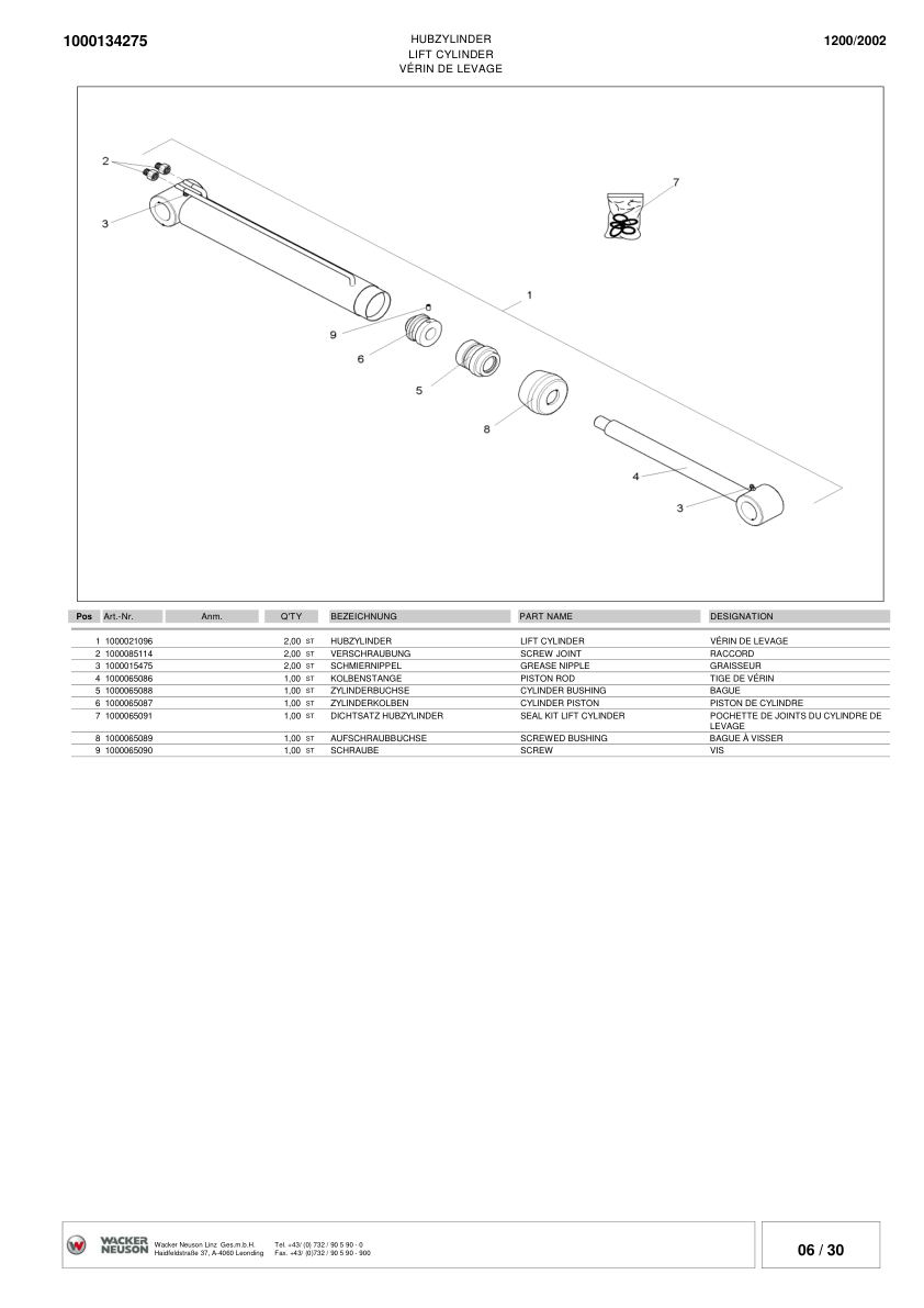 Wacker Neuson 1200 2002 Dumper Parts Catalog SN from AB000344F AC000345S v5.4 - Image 8