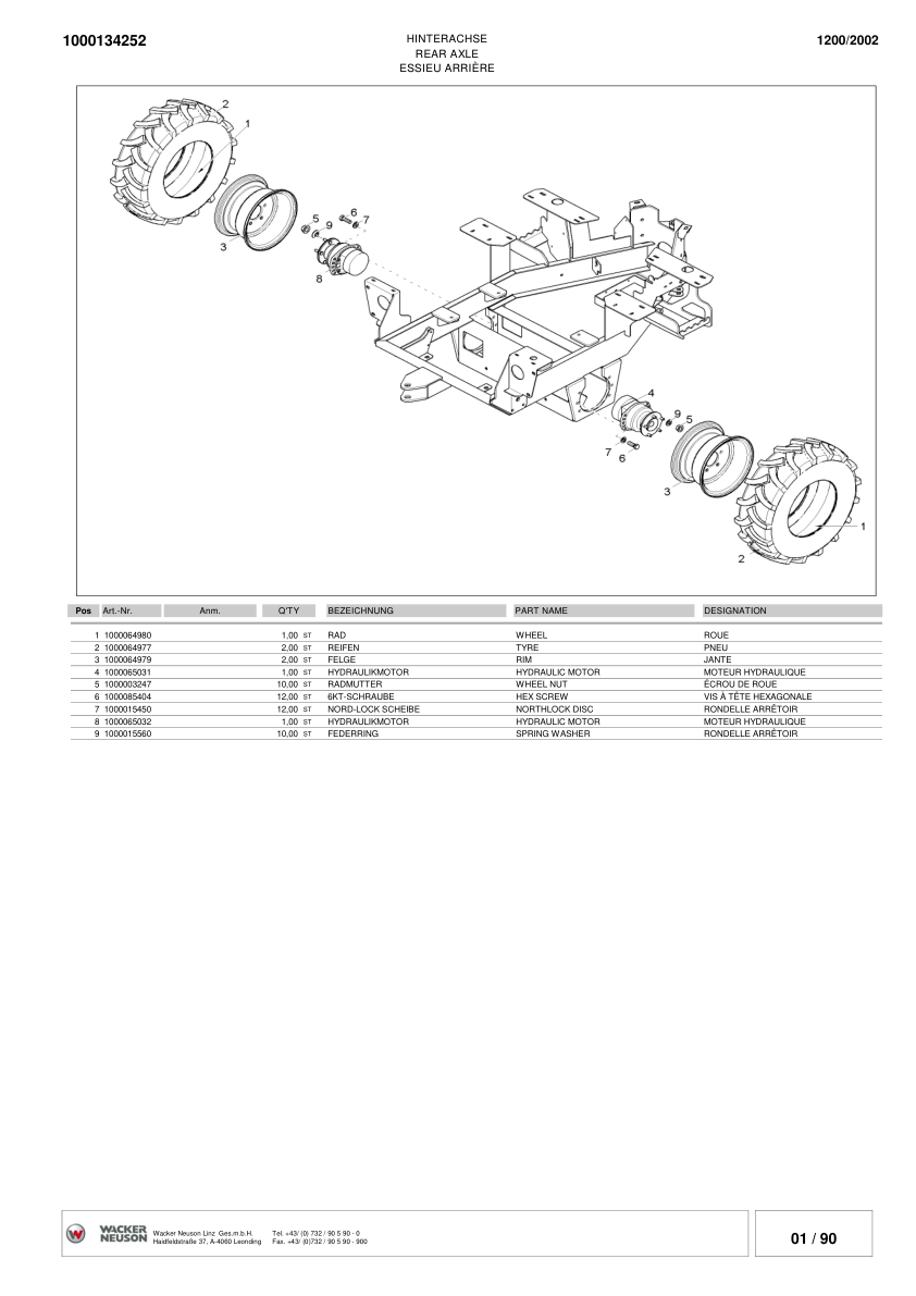 Wacker Neuson 1200 2002 Dumper Parts Catalog SN from AB000344F AC000345S v5.4 - Image 6