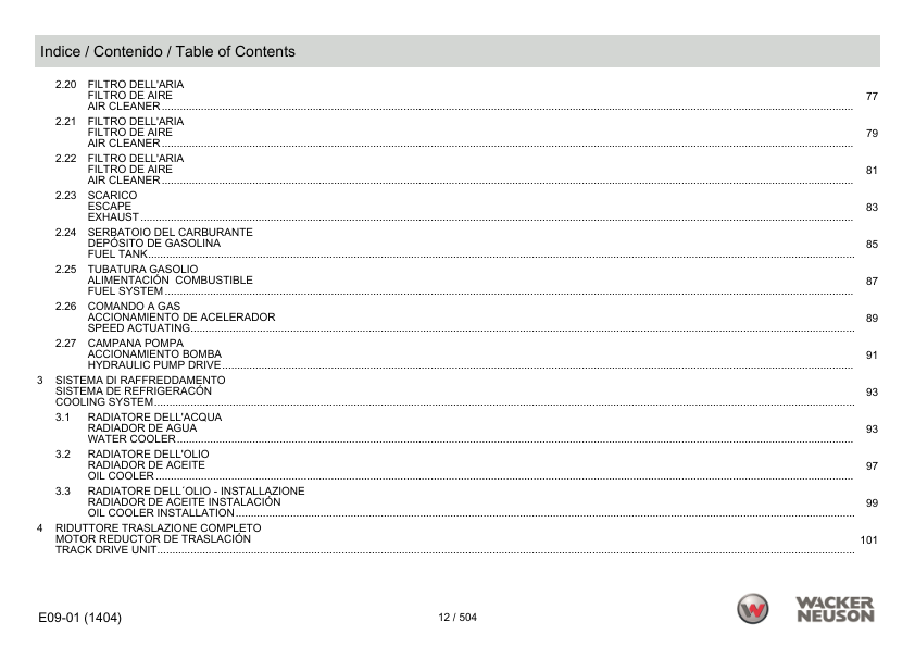 Wacker Neuson 1404 Excavator Parts Catalog SN from AF00761 00160 v8.7 - Image 15