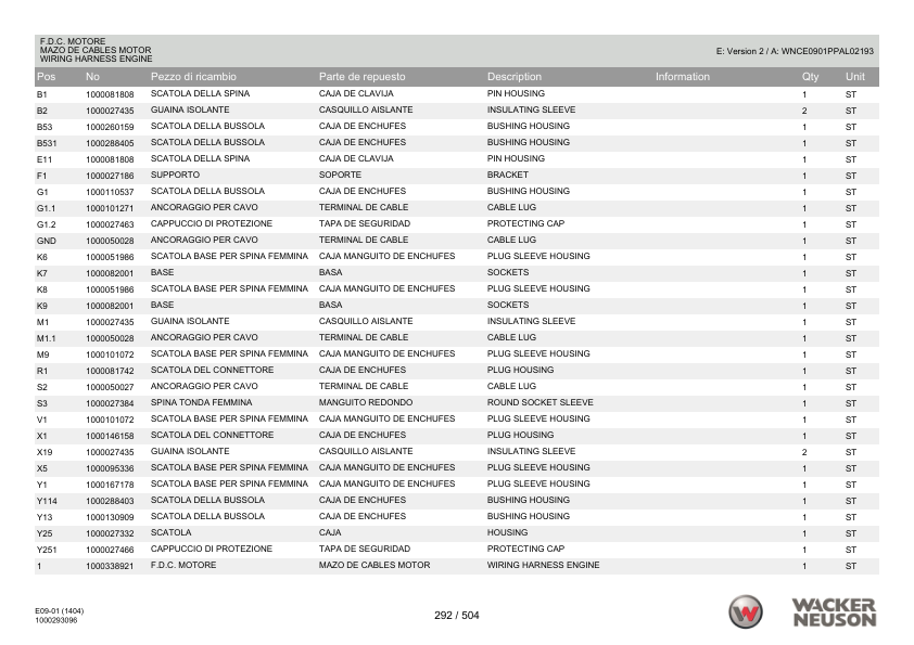 Wacker Neuson 1404 Excavator Parts Catalog SN from AF00761 00160 v8.7 - Image 19