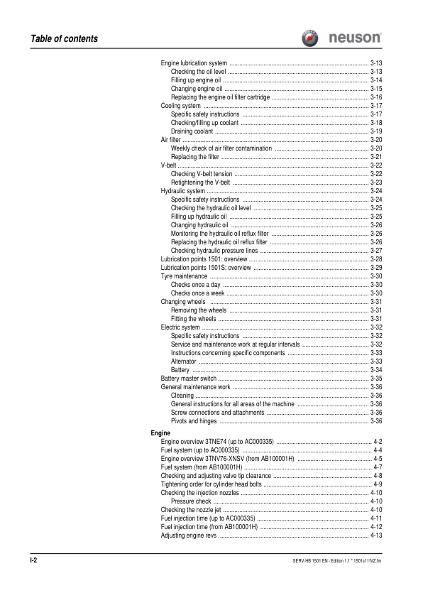 Wacker Neuson 1501 Dumper Service Manual v1.1 - Image 7