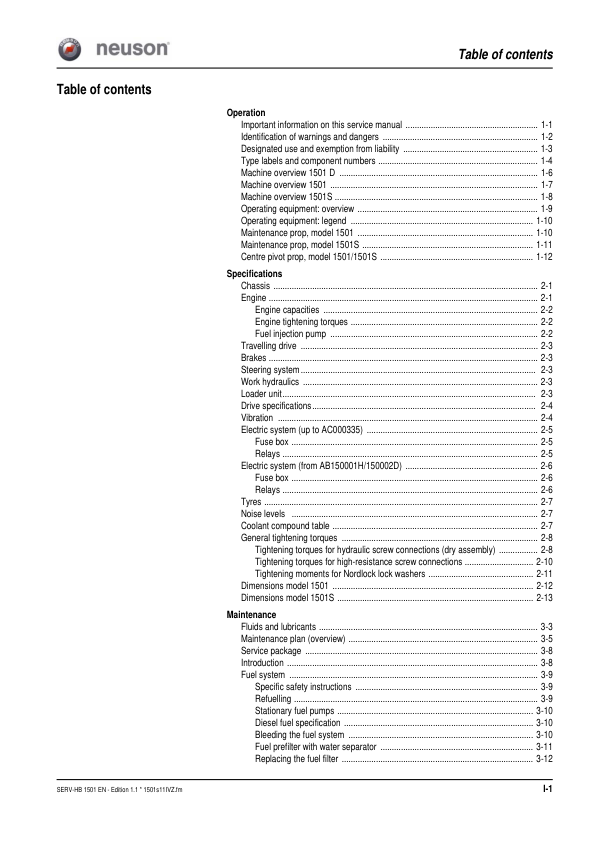 Wacker Neuson 1501 Dumper Service Manual v1.1 - Image 6