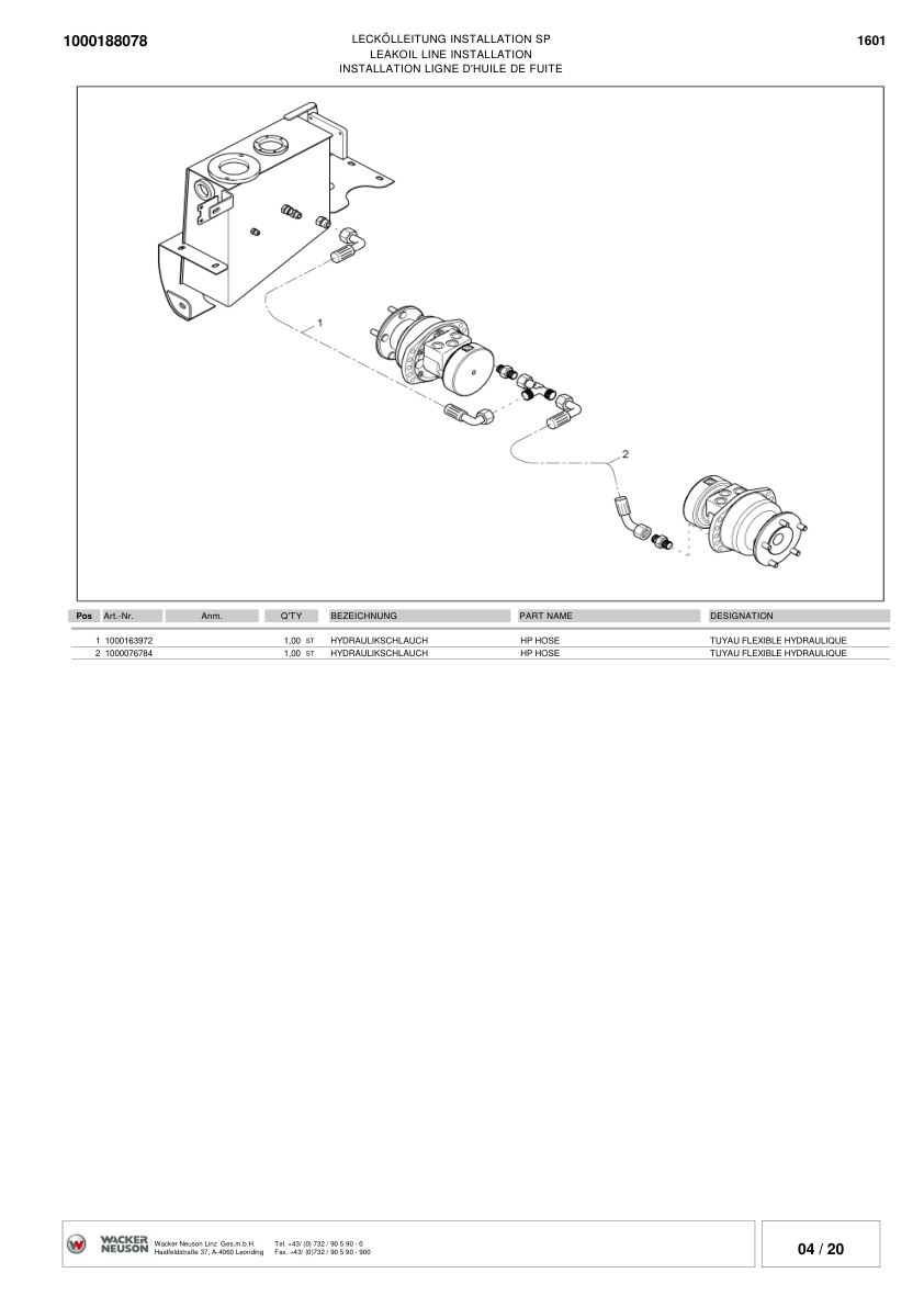 Wacker Neuson 1601 Dumper Parts Catalog SN from AB160001F v1.5 - Image 8