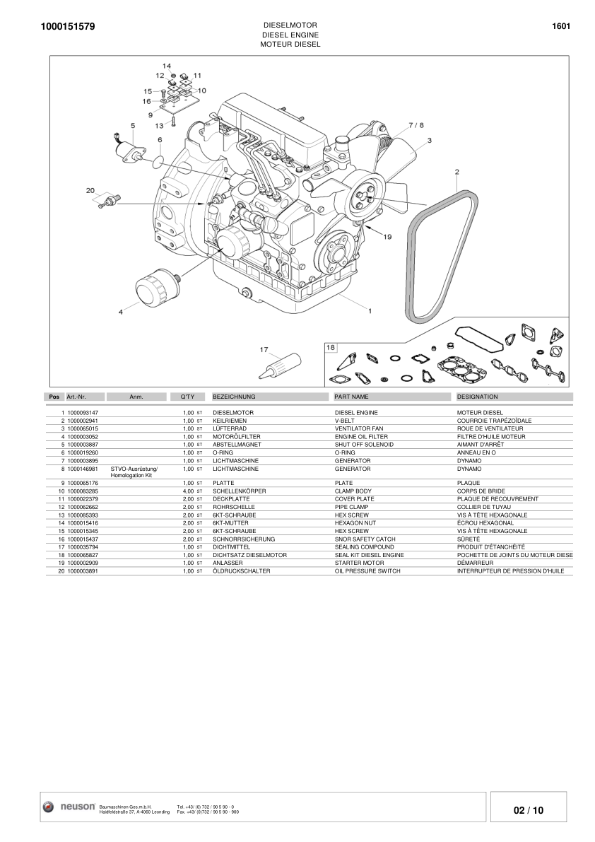 Wacker Neuson 1601 Dumper Parts Catalog - Image 4