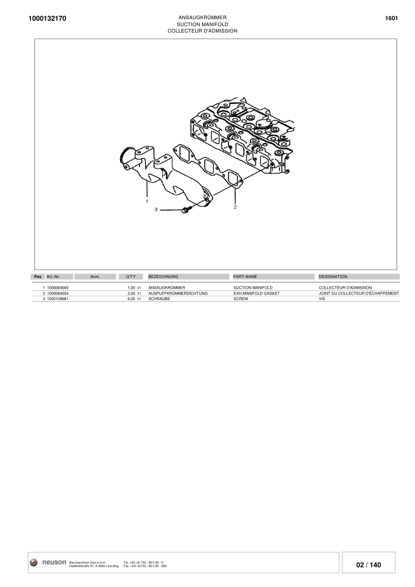 Wacker Neuson 1601 Dumper Parts Catalog - Image 12