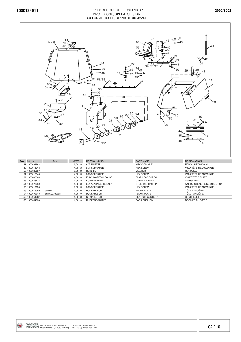 Wacker Neuson 2000 3002 Dumper Parts Catalog SN from S1-30011 AA30283D v4.1 - Image 6