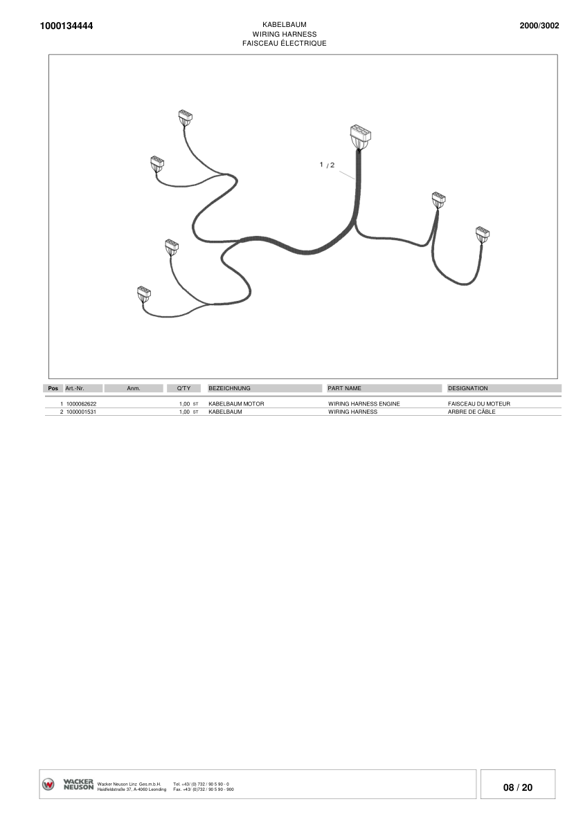 Wacker Neuson 2000 3002 Dumper Parts Catalog SN from S1-30011 AA30283D v4.1 - Image 8