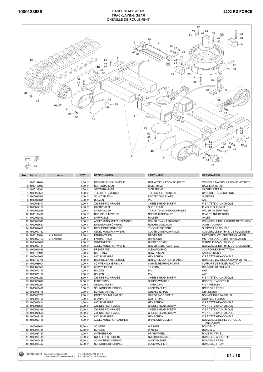 Wacker Neuson 2202 RD FORCE Crawler Excavator Parts Catalog SN from 1339000 1998 v2.0 - Image 4