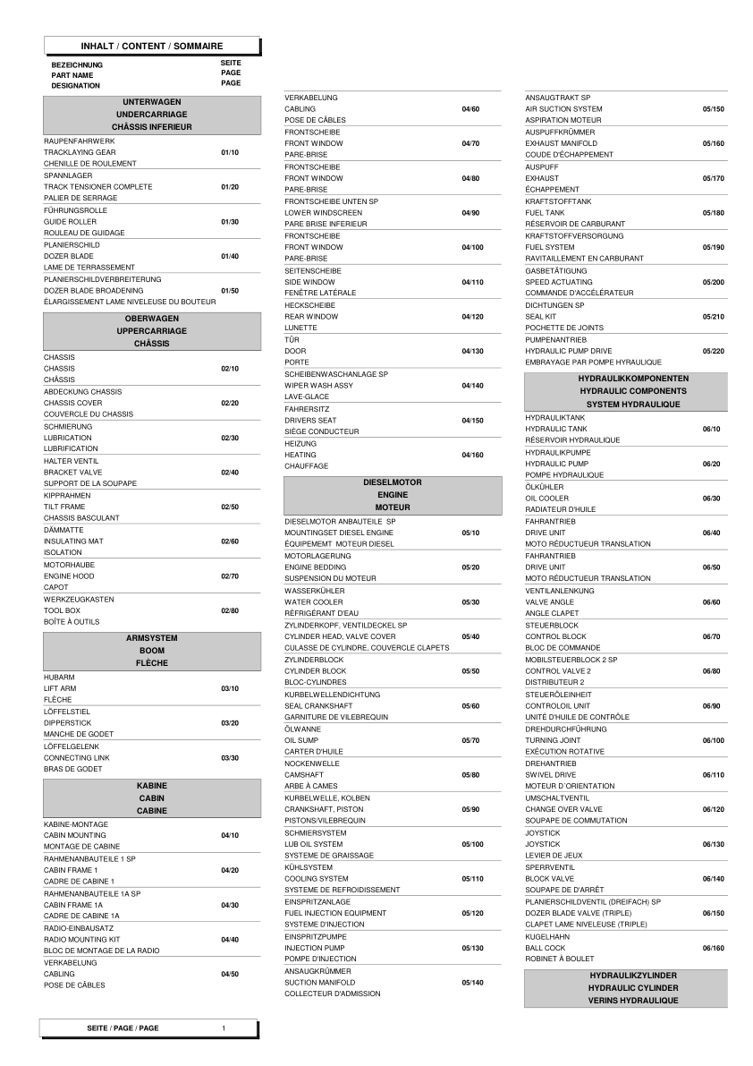 Wacker Neuson 2202 RD FORCE Crawler Excavator Parts Catalog SN from 1339000 1998 v2.0 - Image 13