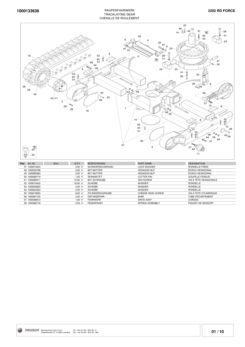 Wacker Neuson 2202 RD FORCE Crawler Excavator Parts Catalog SN from 1339000 1998 v2.0 - Image 5