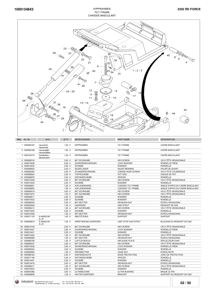 Wacker Neuson 2202 RD FORCE Crawler Excavator Parts Catalog SN from 1339000 1998 v2.0 - Image 15