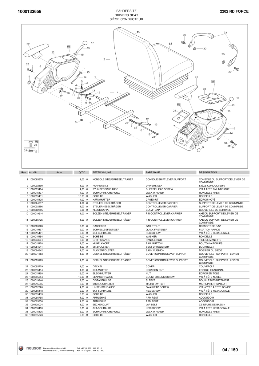 Wacker Neuson 2202 RD FORCE Crawler Excavator Parts Catalog SN from 1339000 1998 v2.0 - Image 16