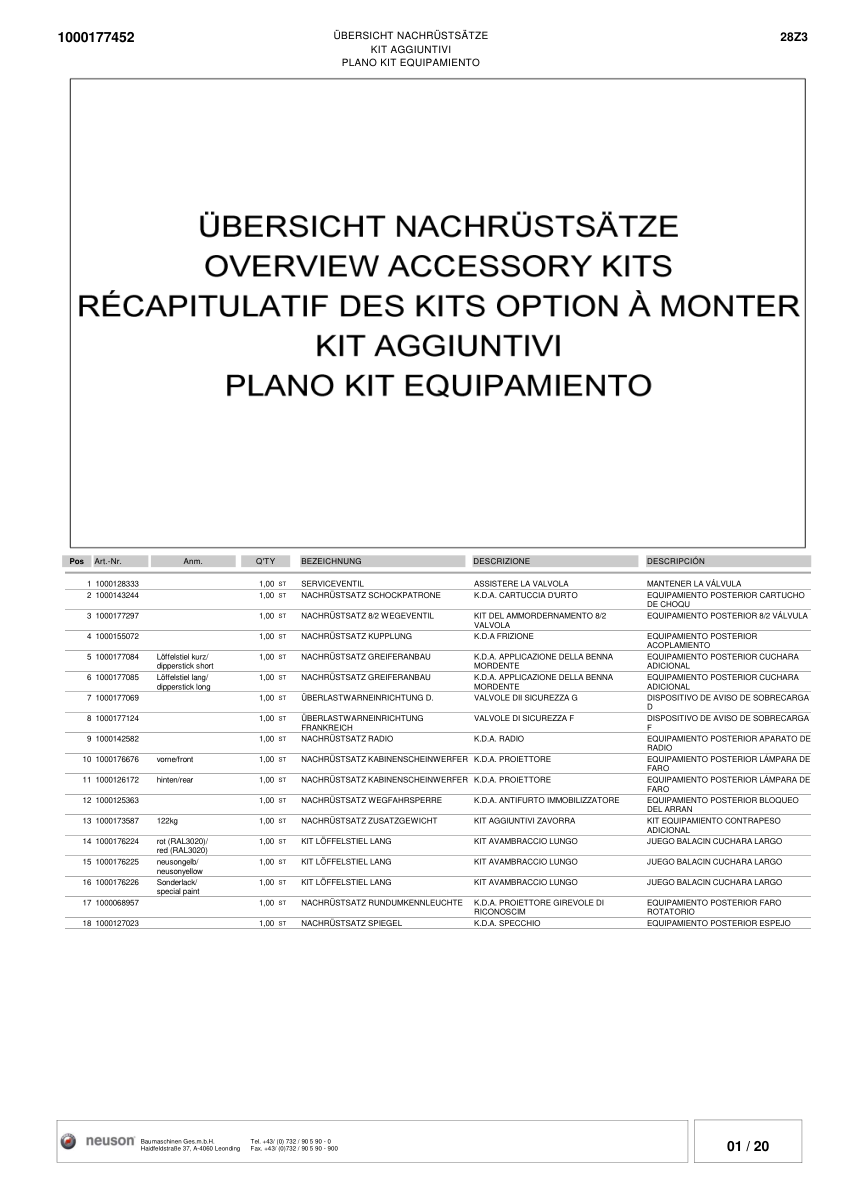Wacker Neuson 28Z3 Crawler Excavator Parts Catalog SN from AG00506 v2.8 - Image 5
