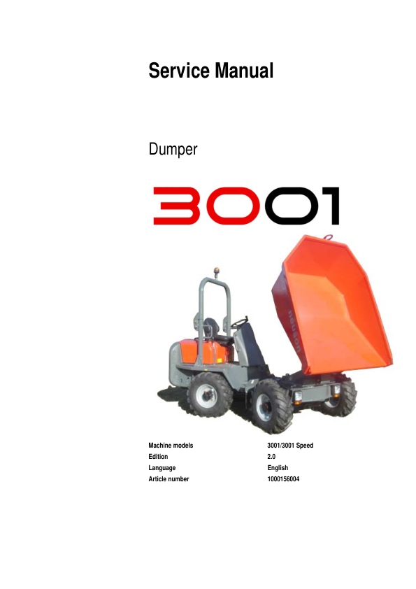 Wacker Neuson 3001 Dumper Service Manual v2.0 - Image 2