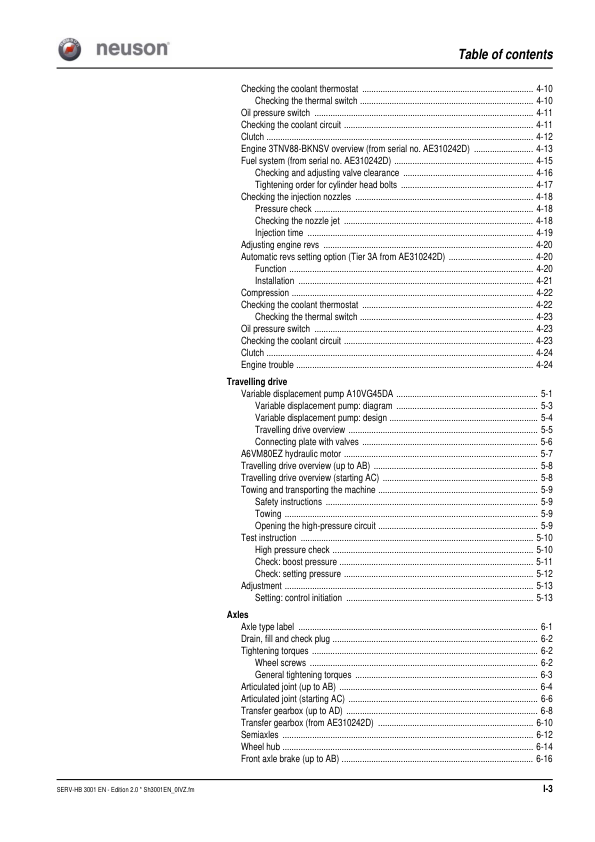 Wacker Neuson 3001 Dumper Service Manual v2.0 - Image 6