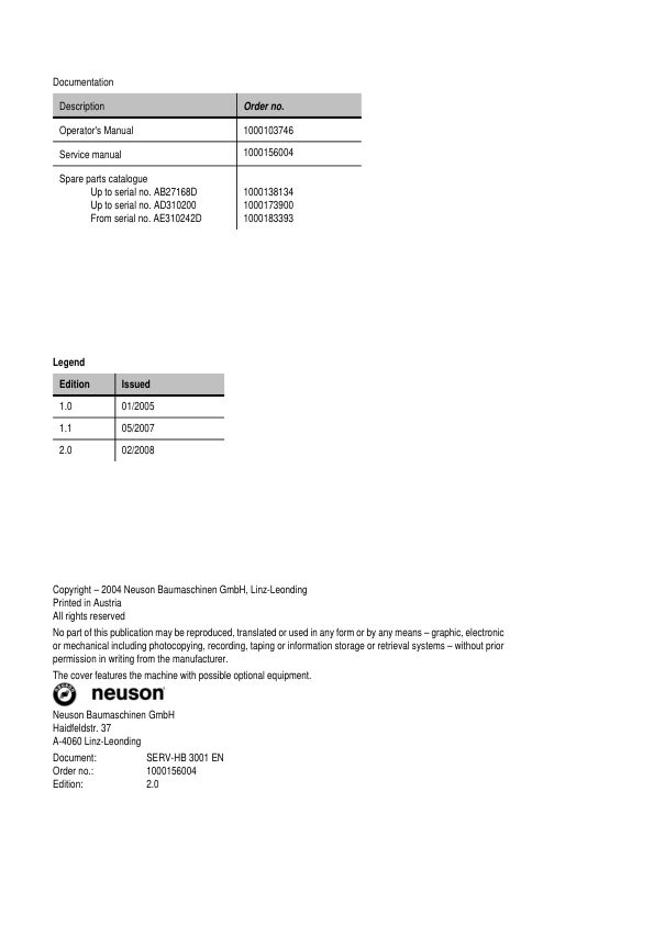 Wacker Neuson 3001 Dumper Service Manual v2.0 - Image 3