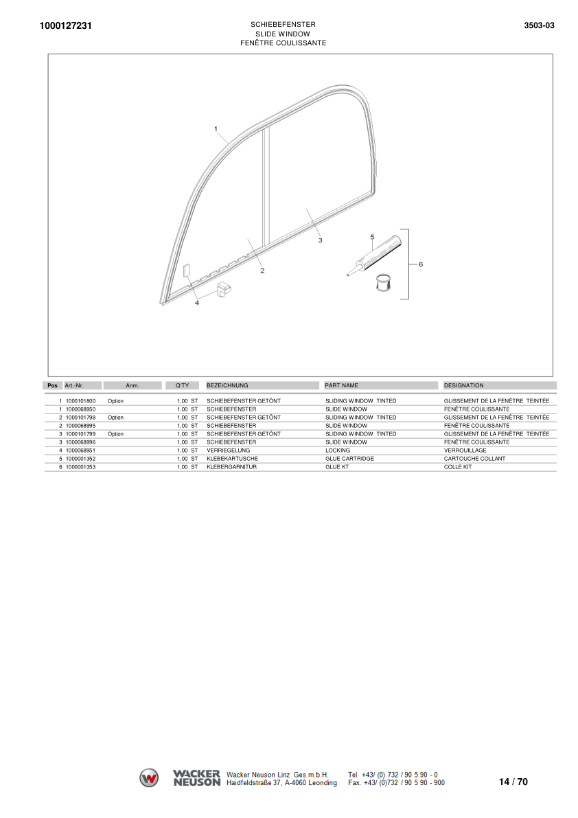 Wacker Neuson 3503 EPA3 Crawler Excavator Parts Catalog SN from AG00593 v2.8 - Image 13