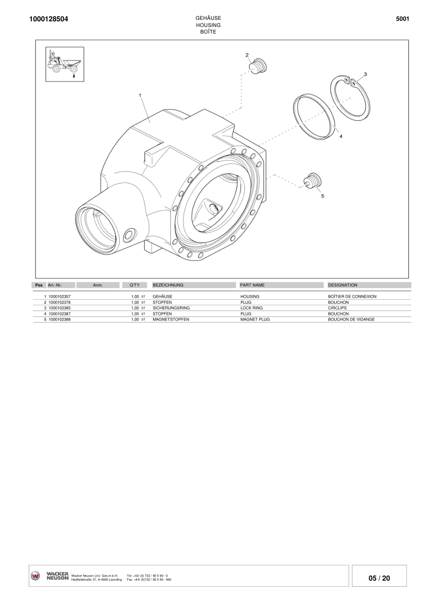 Wacker Neuson 5001 Dumper Parts Catalog SN from AC450002D v2.7 - Image 9
